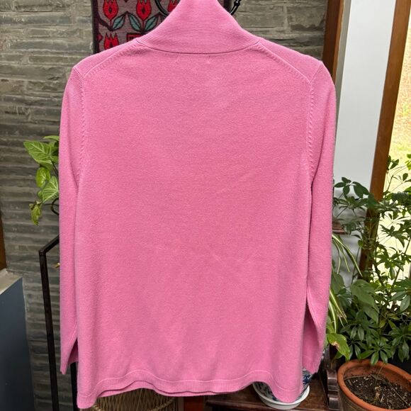 Women's Vintage Plus Size Caroline Taylor Pink Sweater with Neck Tie size 1X - Picture 5 of 8